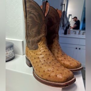 Dan post exotic ostrich leather boots